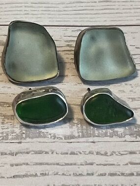 Sterling Silver Sea Glass Earrings
